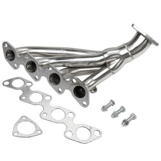 For Nissan 240Sx S14 1995-1998 Ka24De Exhaust Header Short Stainless Steel