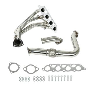 Metallic Stainless Steel Exhaust Header For 00-04 Ford Focus ZX3/ZX5 2.0L