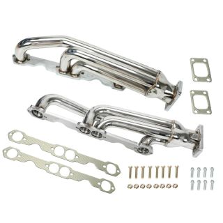 Twin Turbo Headers For Chevy Camaro TransAm Firebird 350 305 T3 SBC GM Manifolds