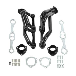 Engine Swap Headers for Small Block Chevy Blazer S10 S15 283 302 350 V8 Black