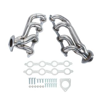 Shorty Headers 304 S/S for Chevy GMC 2002-2013 Trucks SUV 4.8L 5.3L 6.0L 6.2L