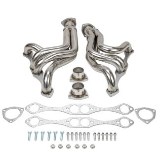 For 1955-57 Chevy Bel Air SBC 1 5/8" - 2 1/2" Stainless Steel Headers Mid Length