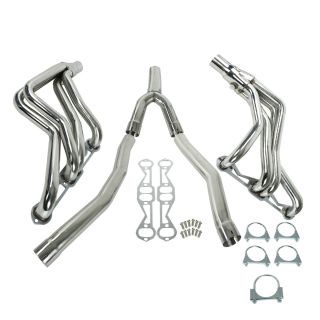 For Camaro Firebird 82-92 5.0L 5.7L Exhaust Manifold Long Tube Headers & Y Pipe