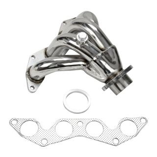 For 01-05 Honda Civic EX 1.7L SOHC Polished S/S Racing Manifold Header Exhaust