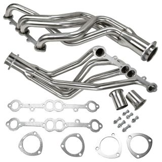 FITS Chevy Truck Header Set Sliver Stainless Steel Chevy GMC Small Block New