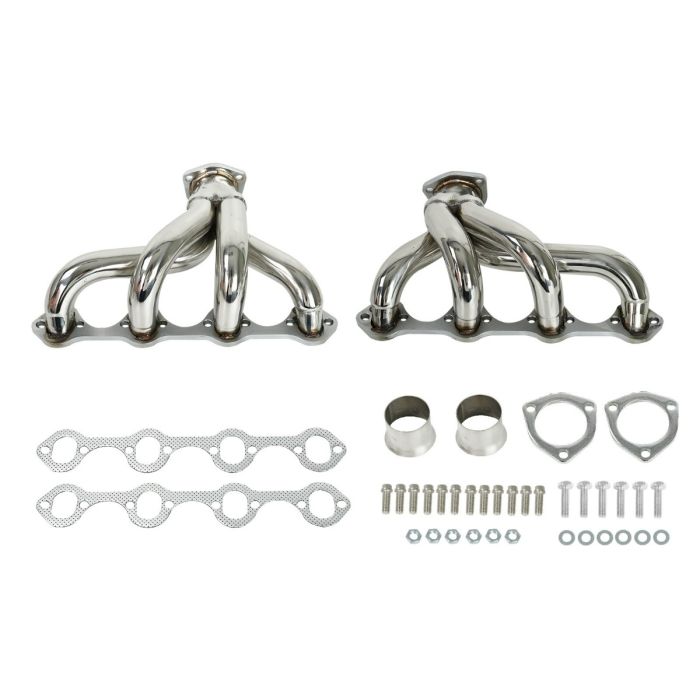 FOR FORD 289-302-351 V8 STAINLESS SBC SMALL BLOCK HUGGER EXHAUST MANIFOLD HEADER