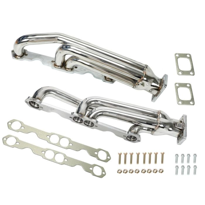 Twin Turbo Headers For Chevy Camaro TransAm Firebird 350 305 T3 SBC GM Manifolds