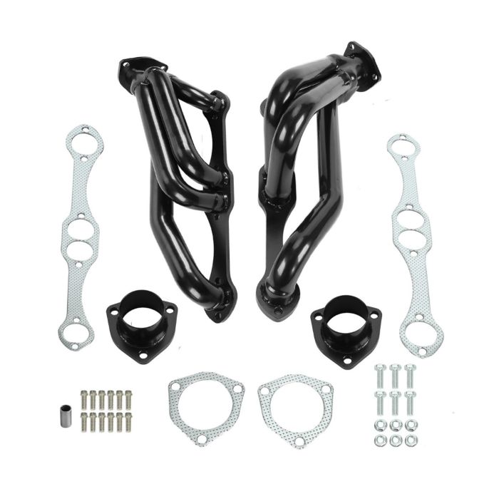 Engine Swap Headers for Small Block Chevy Blazer S10 S15 283 302 350 V8 Black