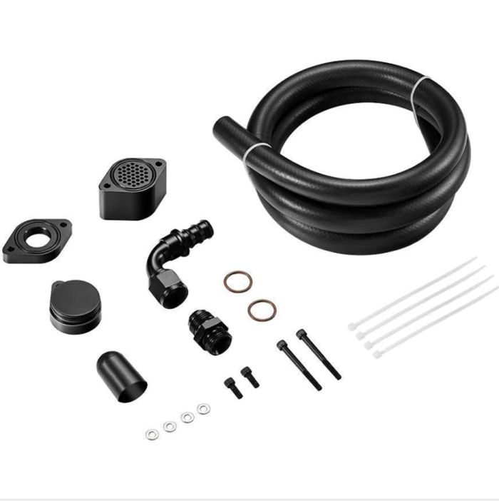 Crank Case Vent Reroute Basic Kit For 2011-2016 Ford 6.7L Powerstroke Diesel