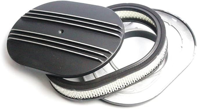 Chevy Black Aluminum Finned Tall Valve Covers &Gaskets & 12