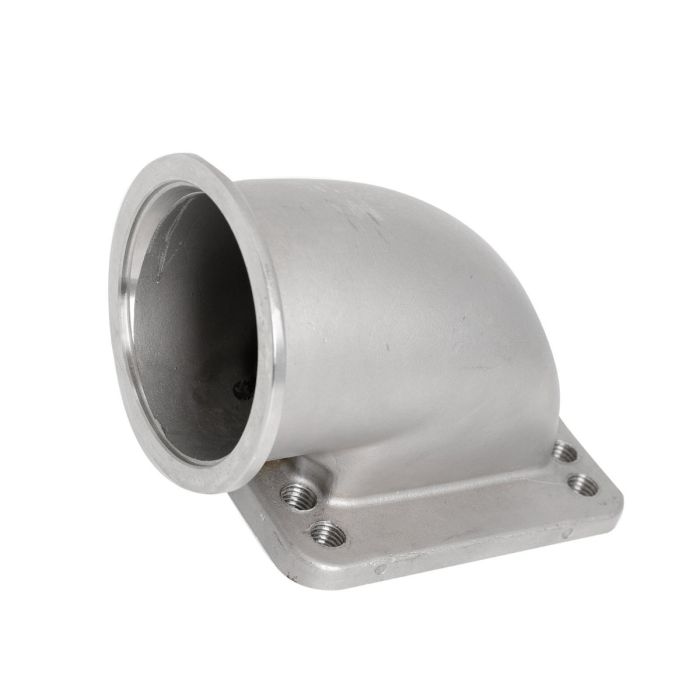 For LS1 LS6 LSX GM V8 Chevy Up & Forward Turbo Headers Manifold w/90 Degree Elbow Adapter