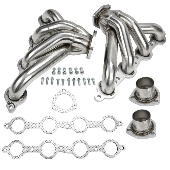 Fits Chevy LS1 LS6 Stainless Steel Block Hugger Tight Exhaust Headers LS 1 LS 6
