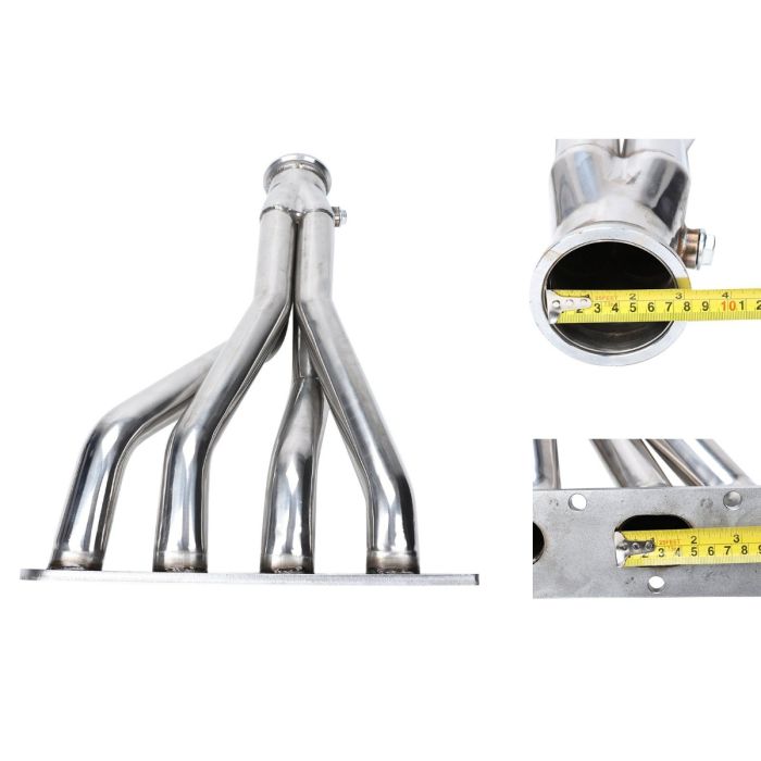 FOR COBALT/ION 2.0 SUPERCHARGED STAINLESS EXHAUST HEADER+FLEX DOWNPIPE+O2 BUNG