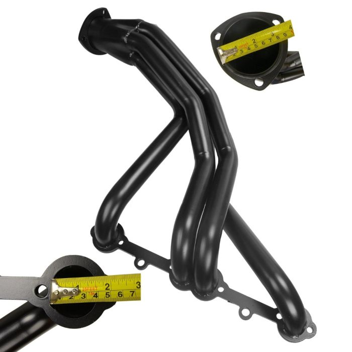 For Chevy Corvette C2 C3 63-82 V8 305 327 350 Race Exhaust Long Tube Headers BK