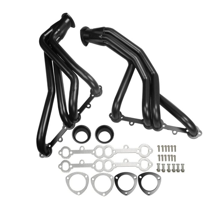 For Chevy Corvette C2 C3 63-82 V8 305 327 350 Race Exhaust Long Tube Headers BK