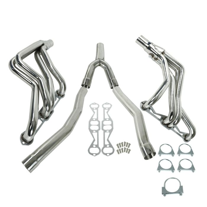 For Camaro Firebird 82-92 5.0L 5.7L Exhaust Manifold Long Tube Headers & Y Pipe